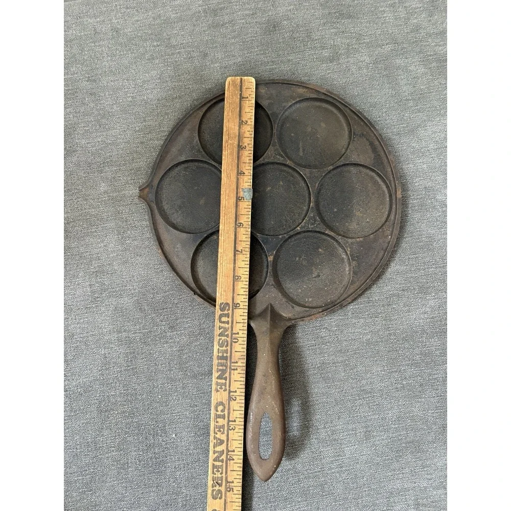 JOTUL ~ Vintage Cast Iron PLETT Flat Pancake Pan‎ (9.5